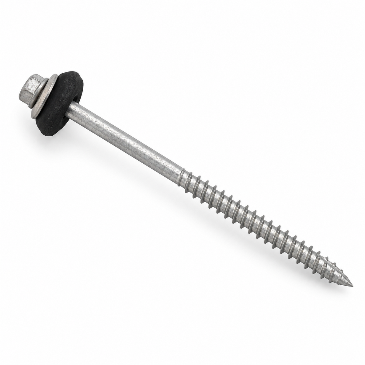 Reference-based AI illustration of 130mm Timber Roofing Screws with BAZ Washers (Pack of 100). Representative appearance; not a stock photograph.