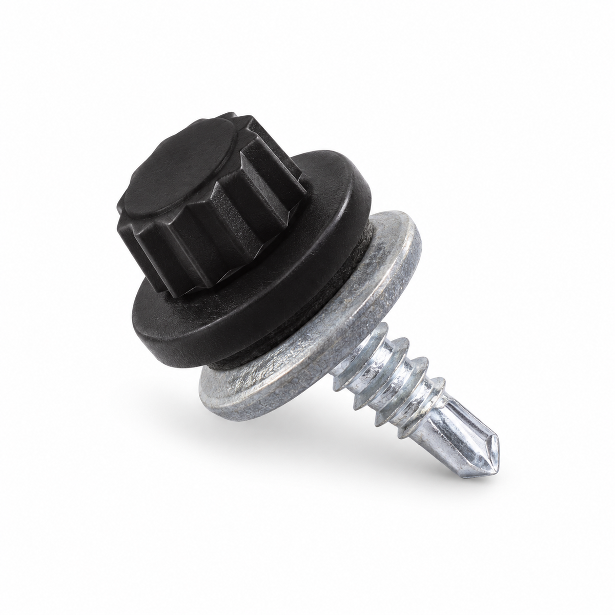 Reference-based AI illustration of 22mm Black Moulded Head Stitching Screws (Pack of 100). Representative appearance; not a stock photograph.